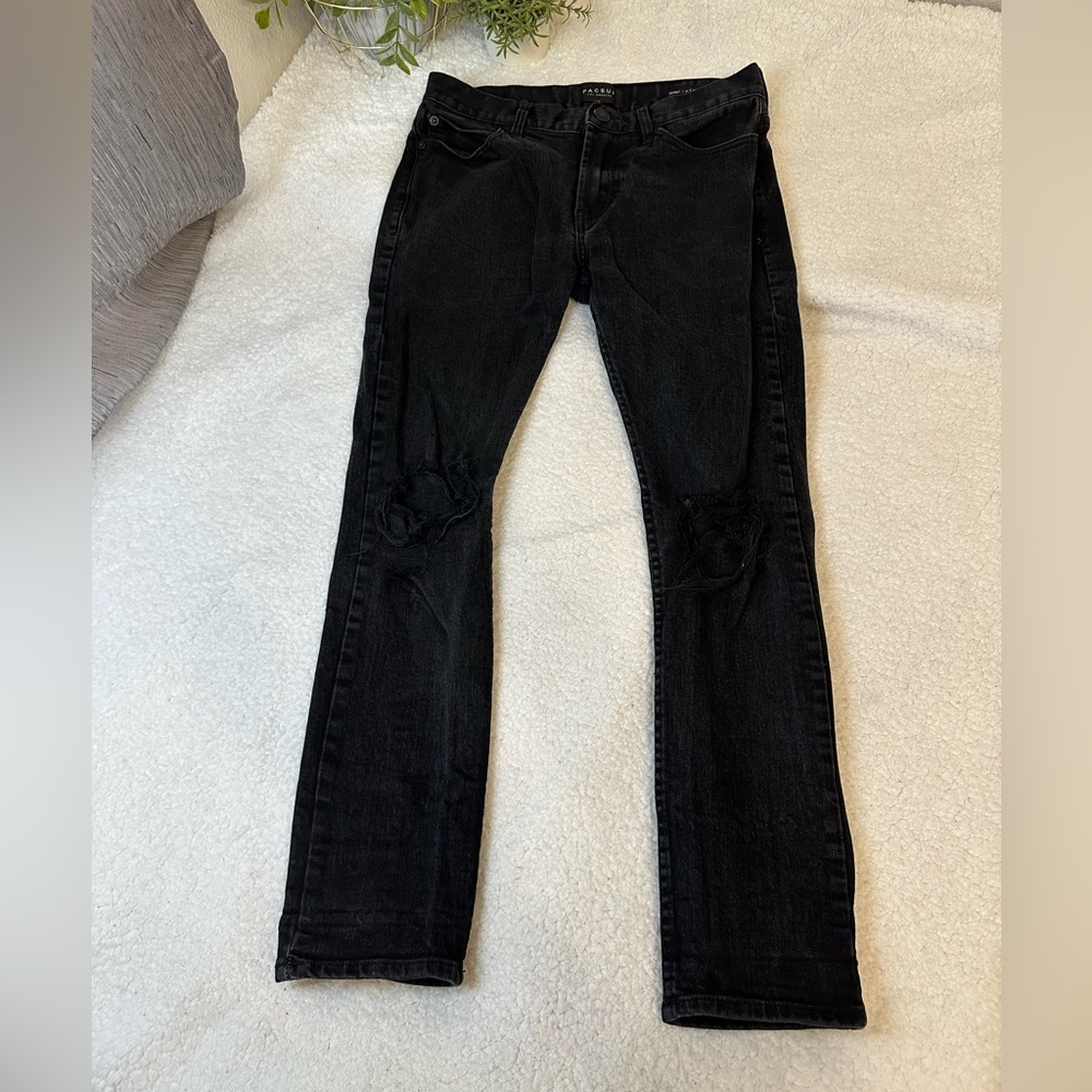 Pacsun black distressed skinny jeans